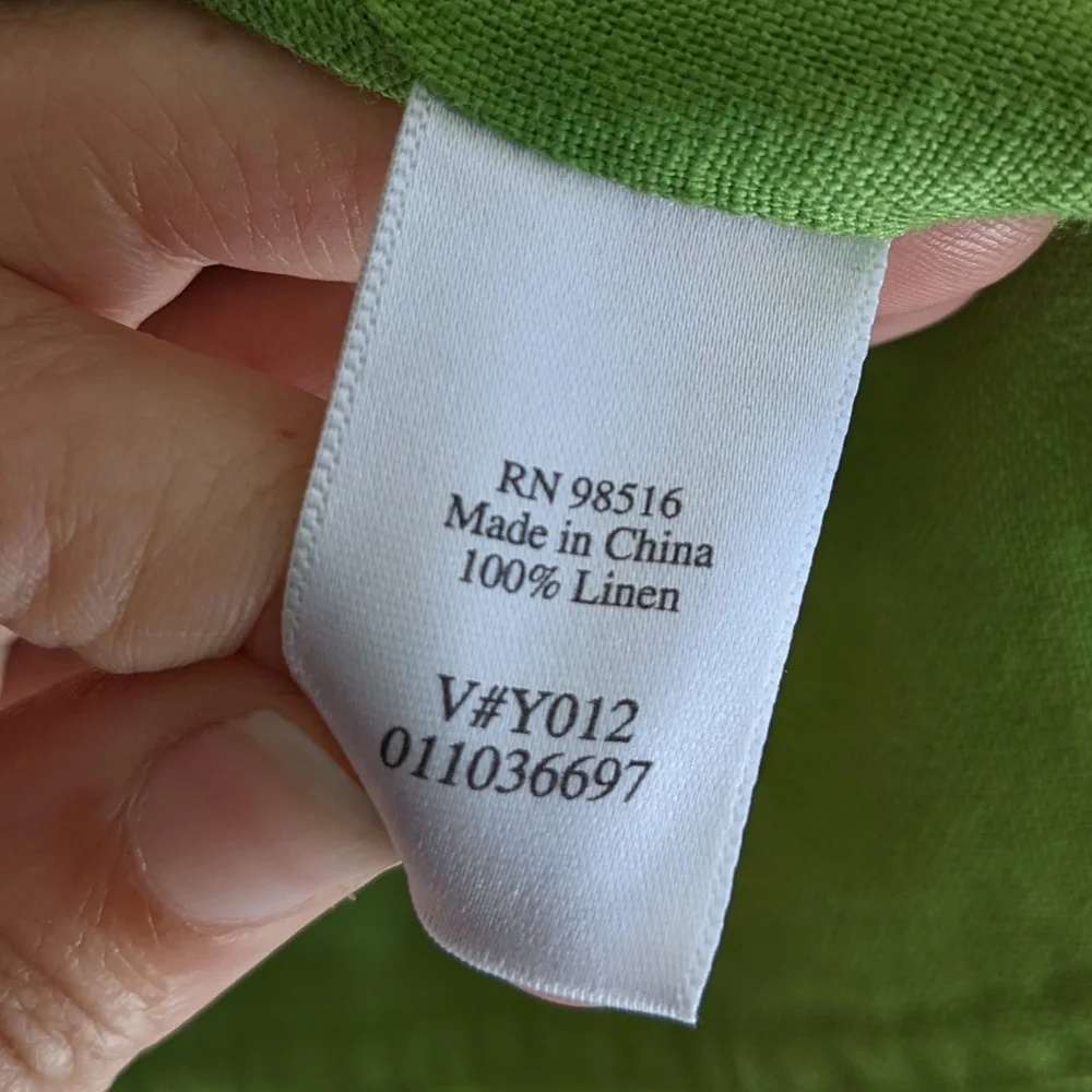 💚 Coldwater Creek 100% Linen Green Lightweight Jacket Large - Picture 11 of 11